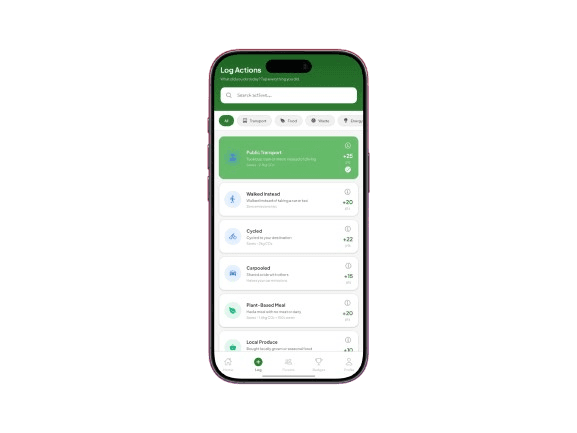 Log Action UI